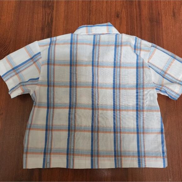 VINTAGE SESEME BEGINNINGS COOKIE MONSTER PLAID SHIRT SIZE 6/9MTHS - Picture 6 of 6